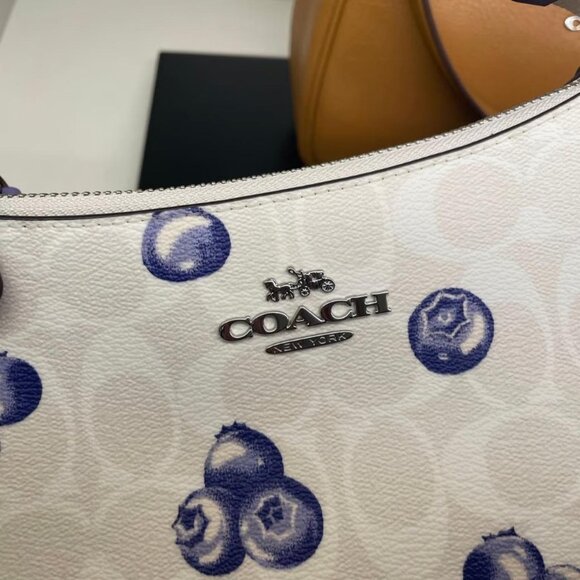 Coach Teri Shoulder Bag  With Blueberry Print - Picture 5 of 5